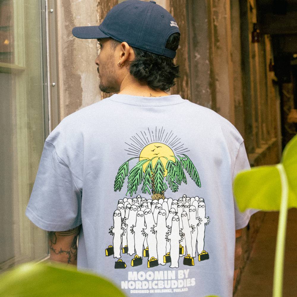 Moomin Hattifatteners Island T-Shirt Blue - Nordicbuddies