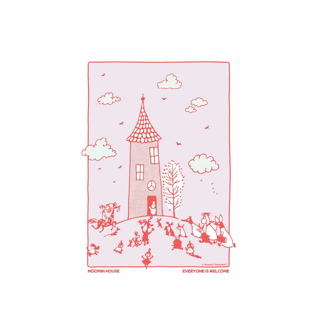 Moominhouse Everyone Is Welcome Poster Print | Moomin Shop United States