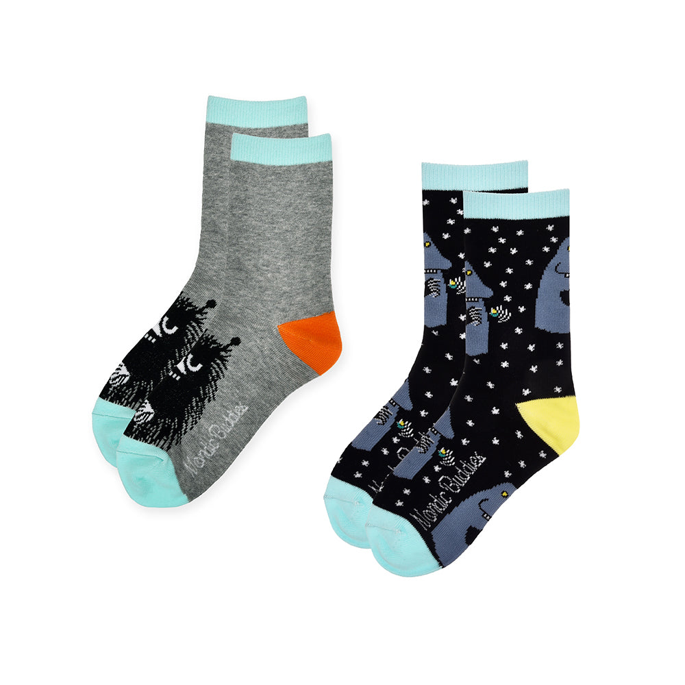 Stinky and the Groke Kids Socks Set - Nordicbuddies | Moomin Shop United States