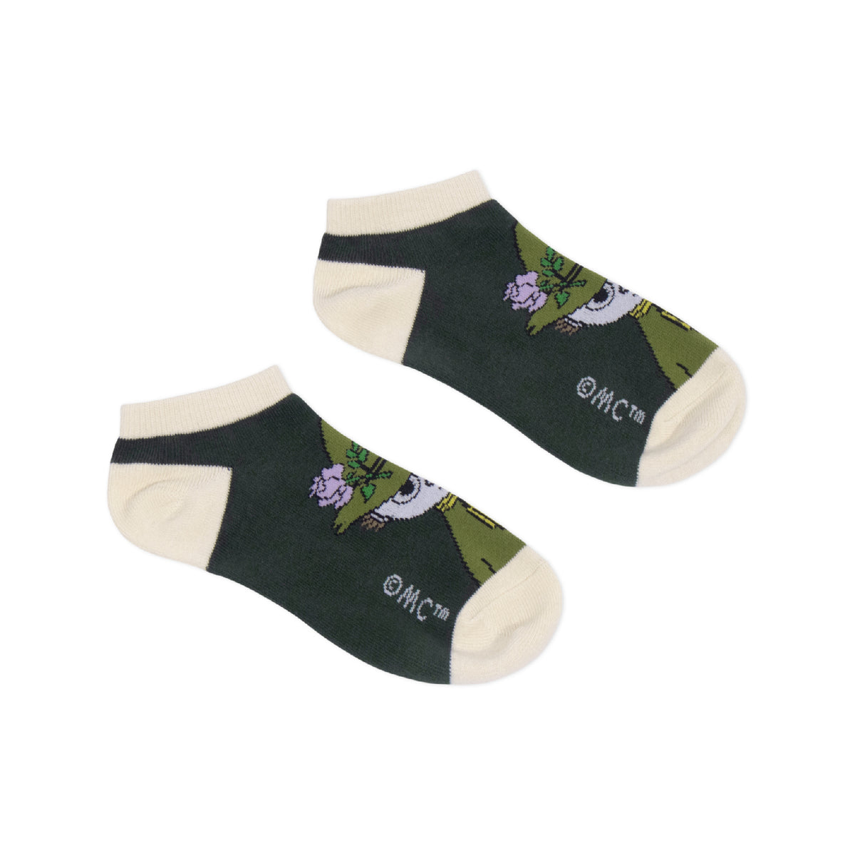 Snufkin Ankle Socks Dark Green 6-11.5 - Nordicbuddies