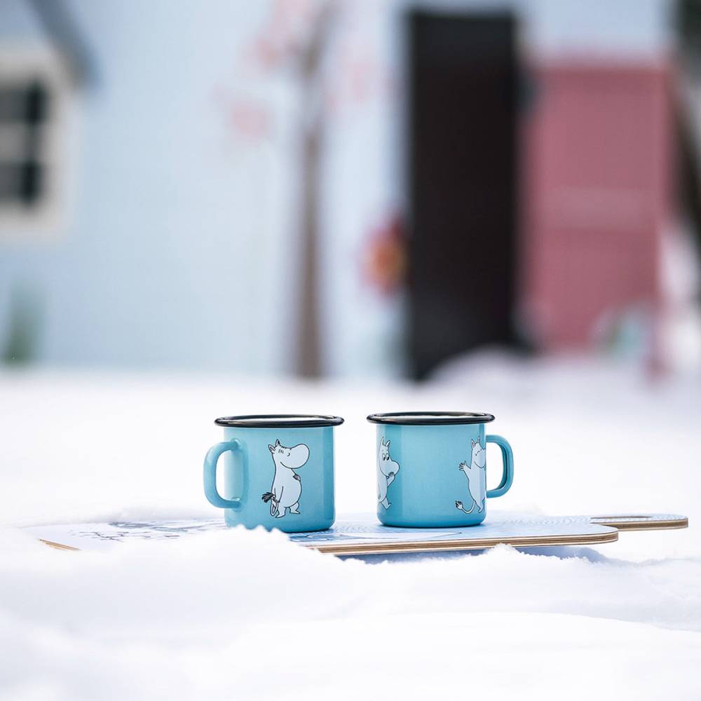 Moomin Enamel Mug Moomintroll 8.5 oz - Muurla