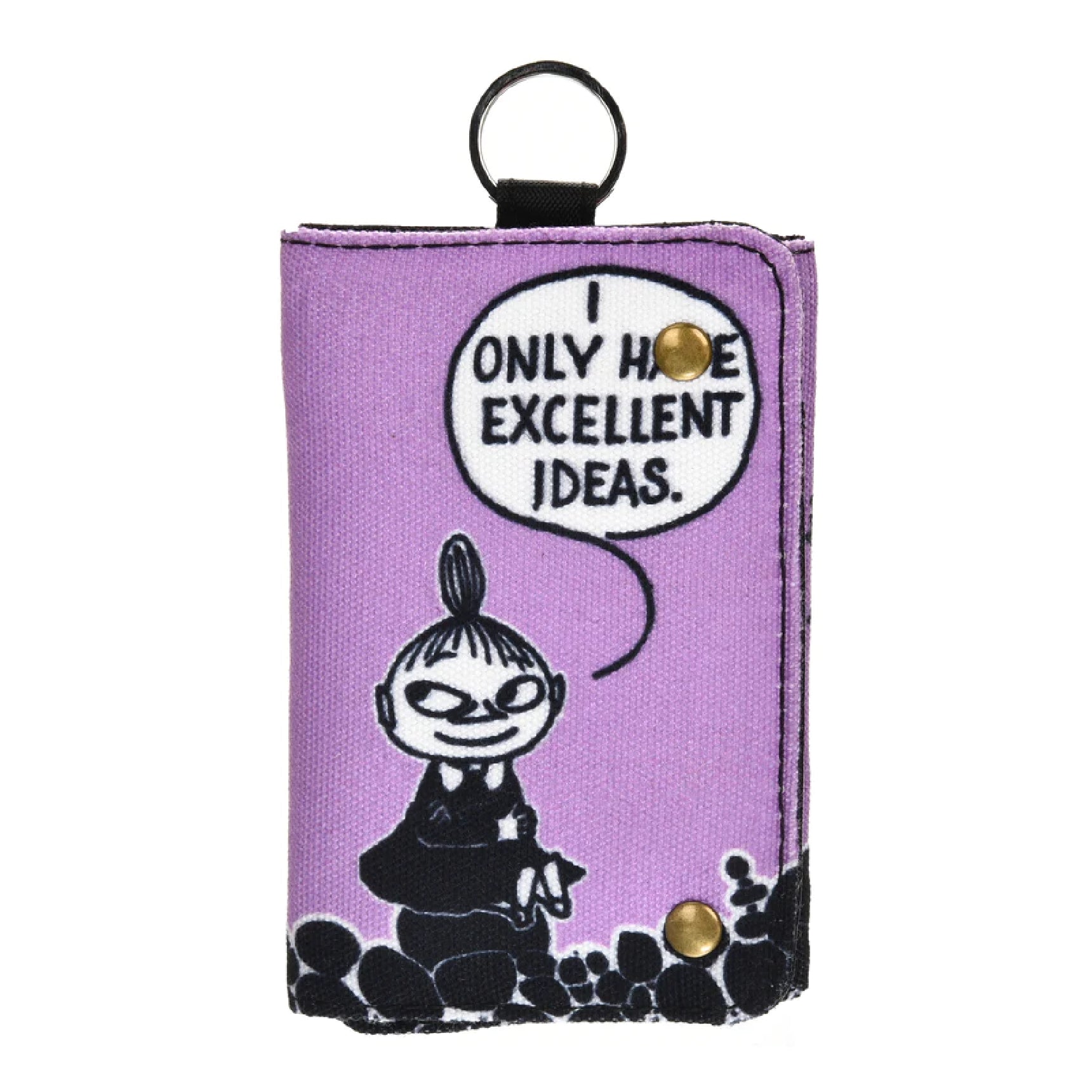 Moomin Little My Canvas Wallet Lilac - Nordicbuddies | Moomin Shop United States