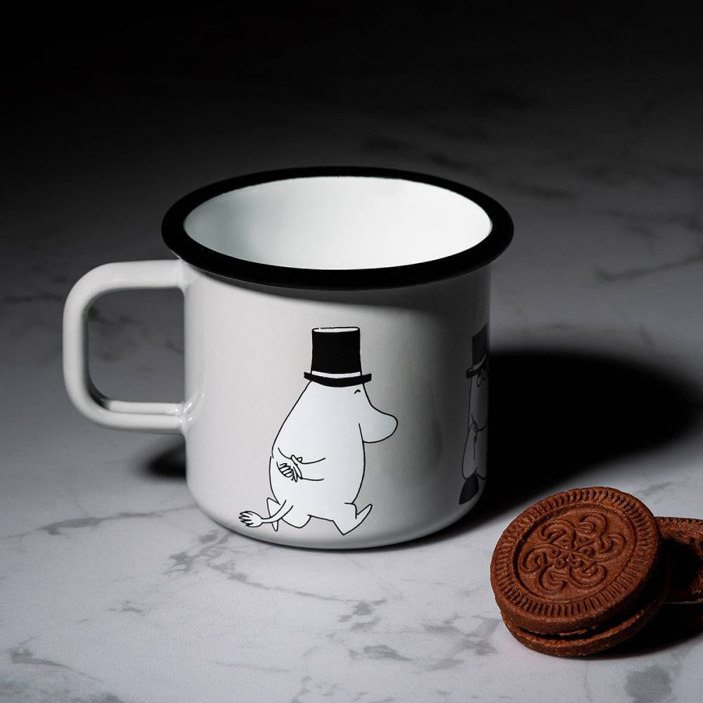 Moomin Enamel Mug Moominpappa 12.5 oz - Muurla