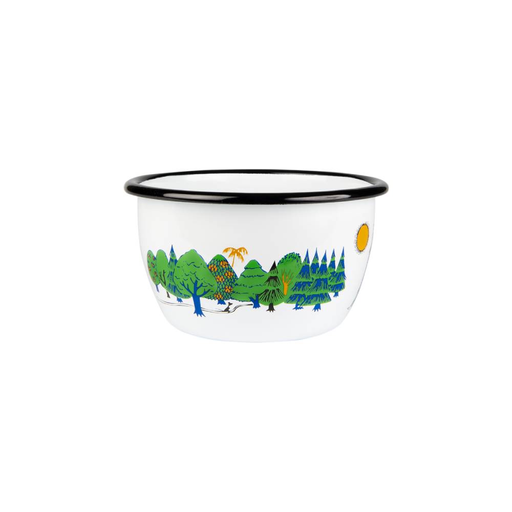 Moomin Enamel Bowl Moominvalley 20.3 oz - Muurla