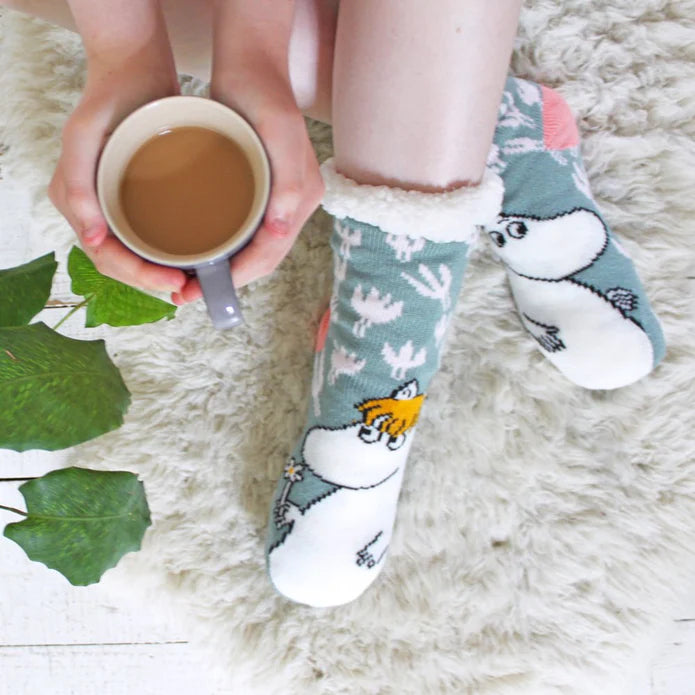 Moomin Snorkmaiden Slipper Socks With Floral Design