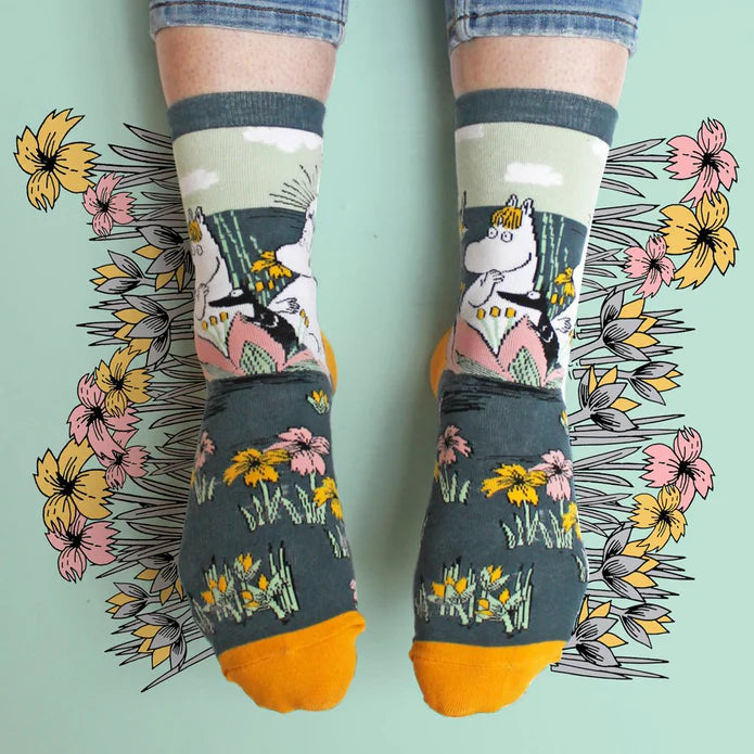 Moomintroll & Snorkmaiden Socks Lotus