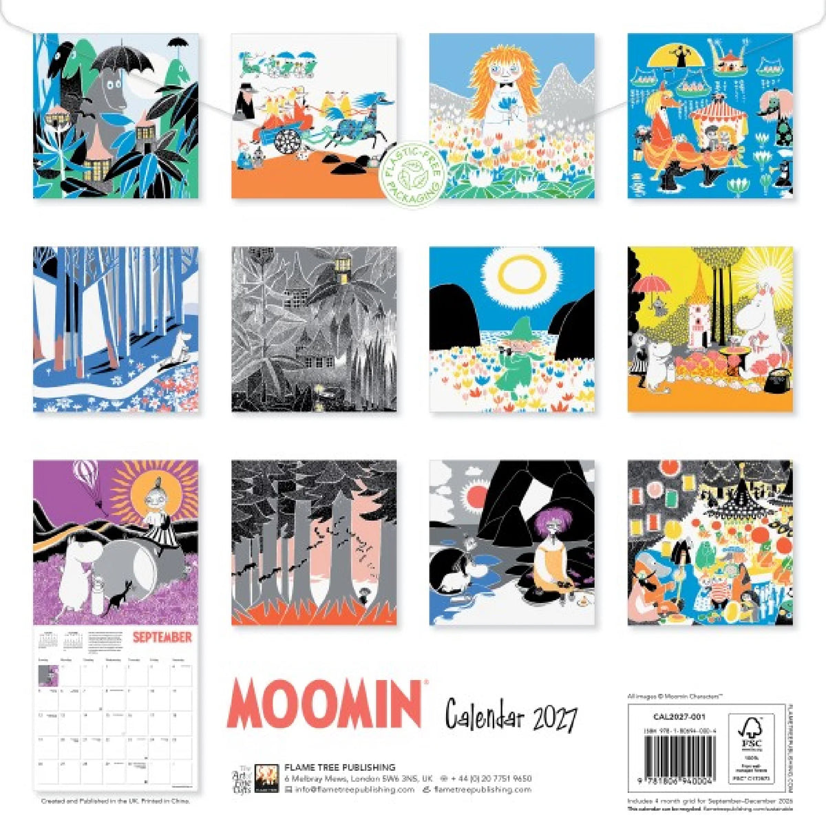 Moomin Wall Calendar 2027 (Art Calendar)
