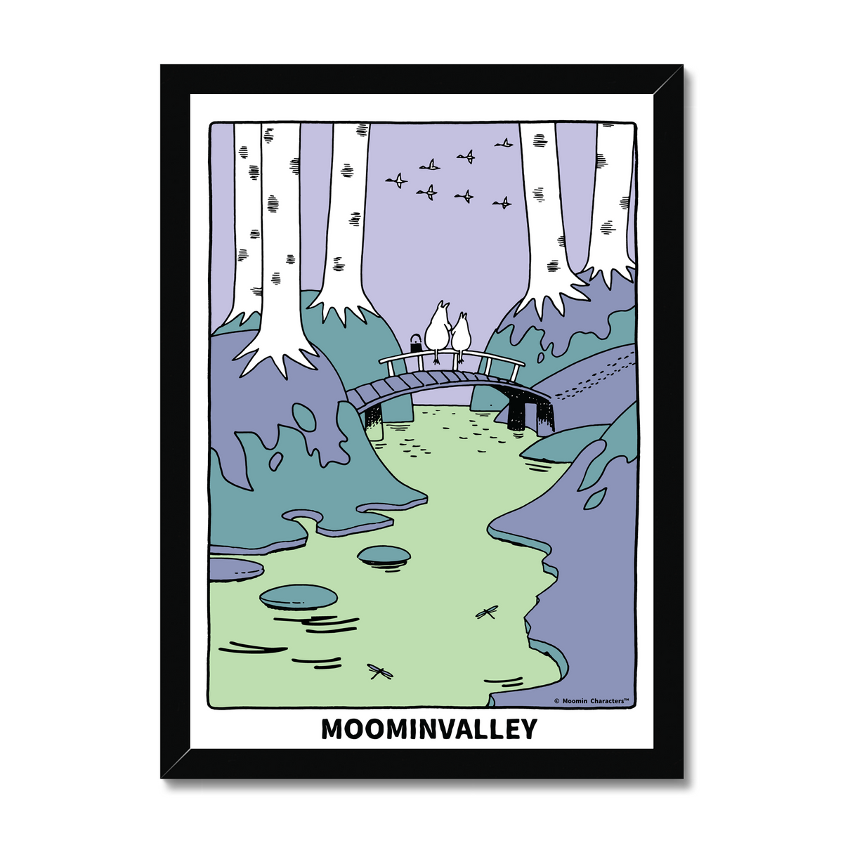 Moominvalley Scenic Bridge Fine Art Framed Print