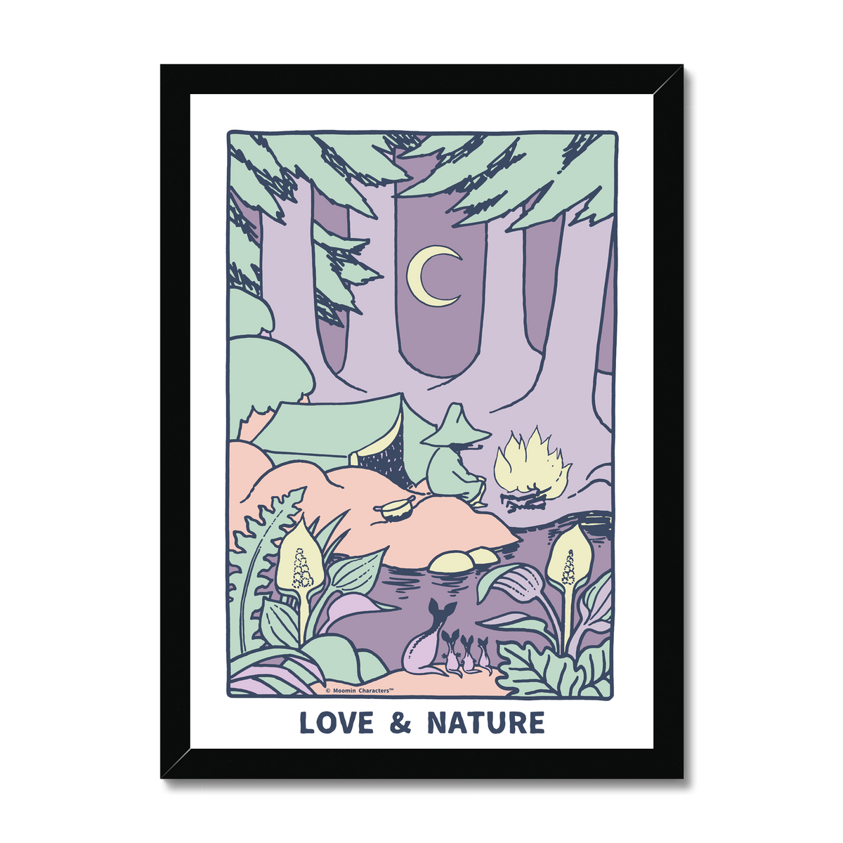 Snufkin Love & Nature Fine Art Framed Print