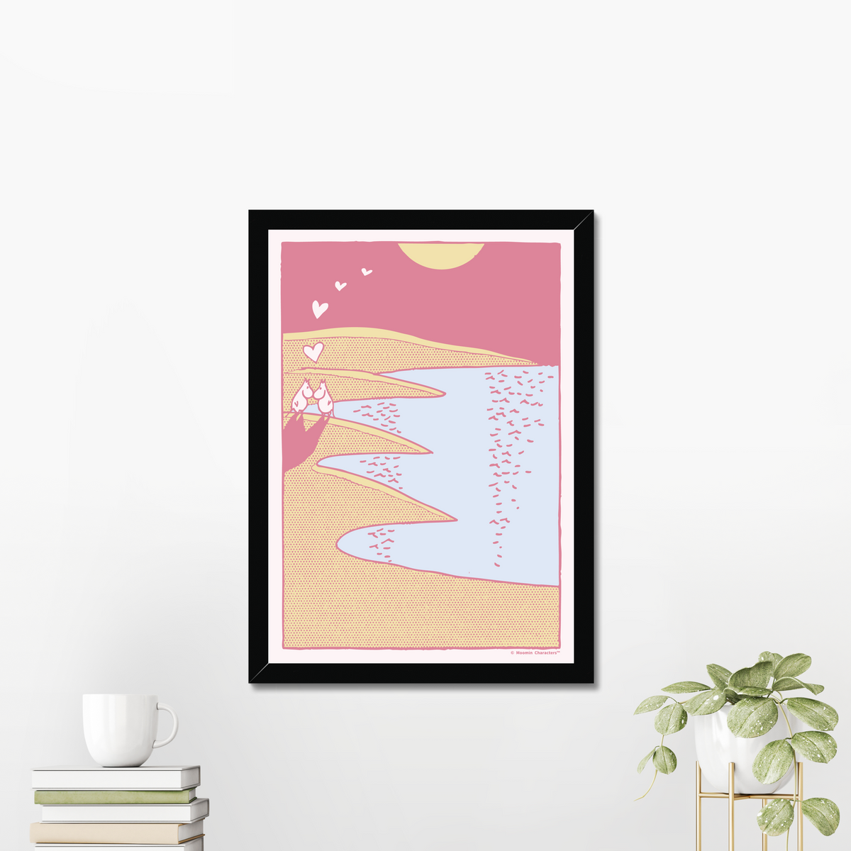 Moomin Love Sunset Fine Art Framed Print