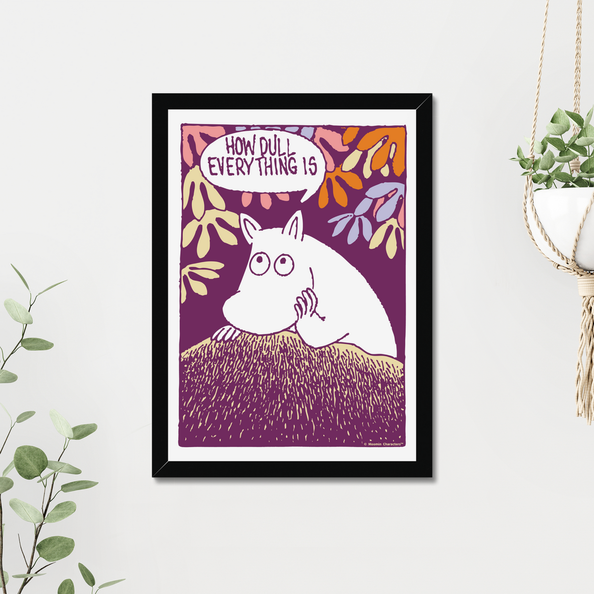 Moomintroll How Dull Everything Is Fine Art Framed Print