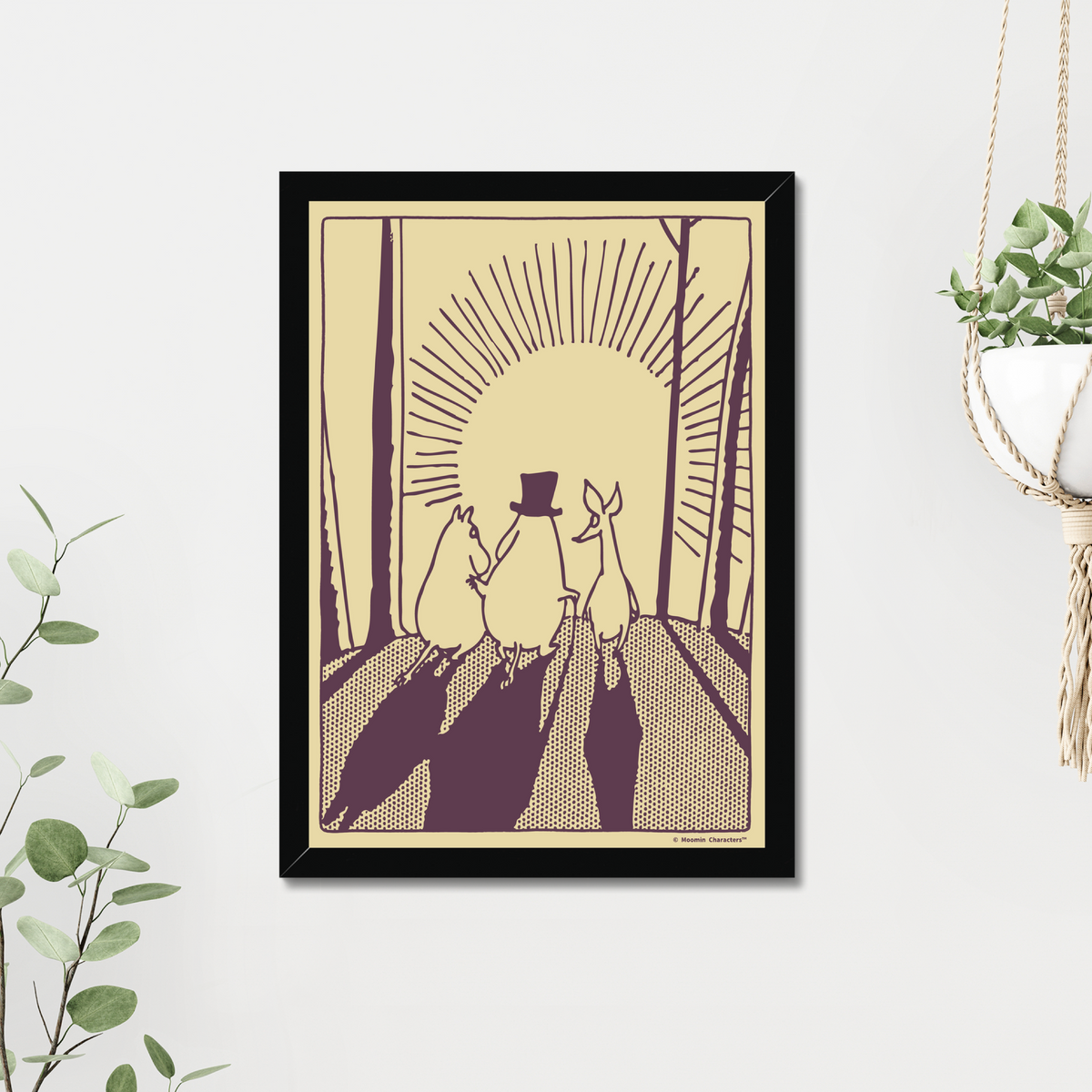 Moomin Sunrise Friends Fine Art Framed Print