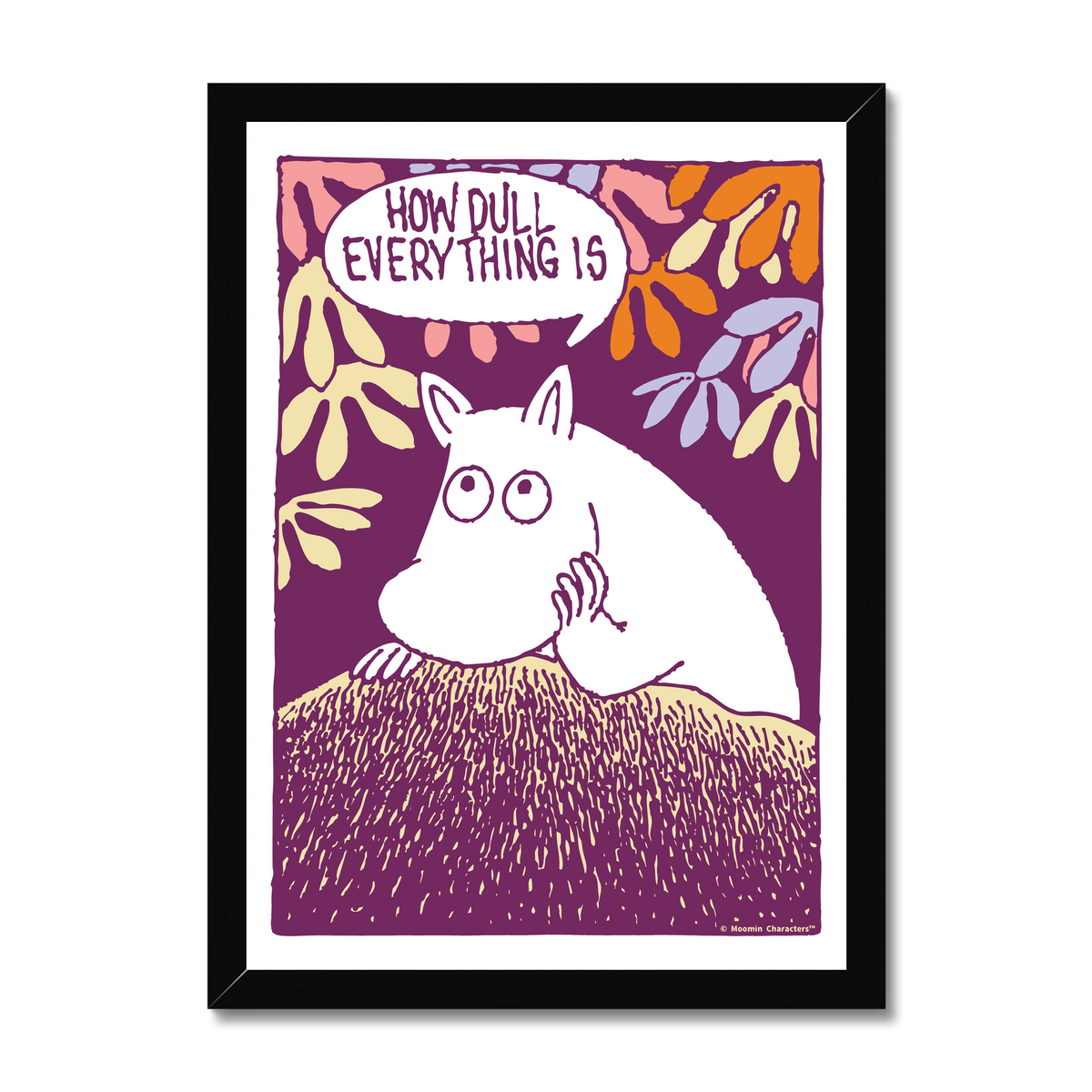 Moomintroll How Dull Everything Is Fine Art Framed Print | Moomin Shop United States