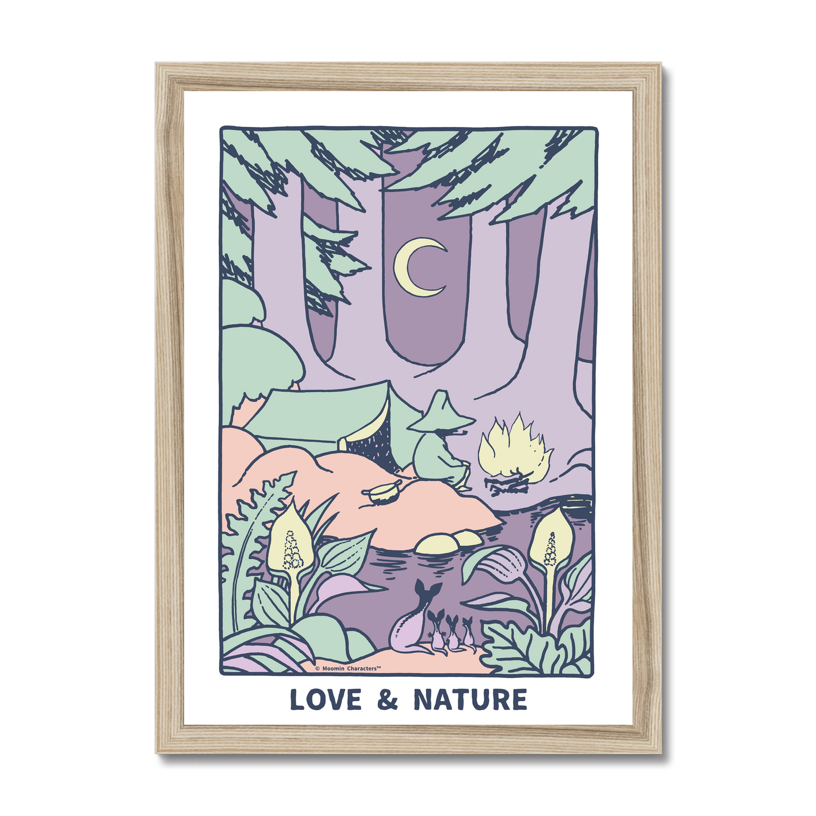 Snufkin Love & Nature Fine Art Framed Print | Moomin Shop United States