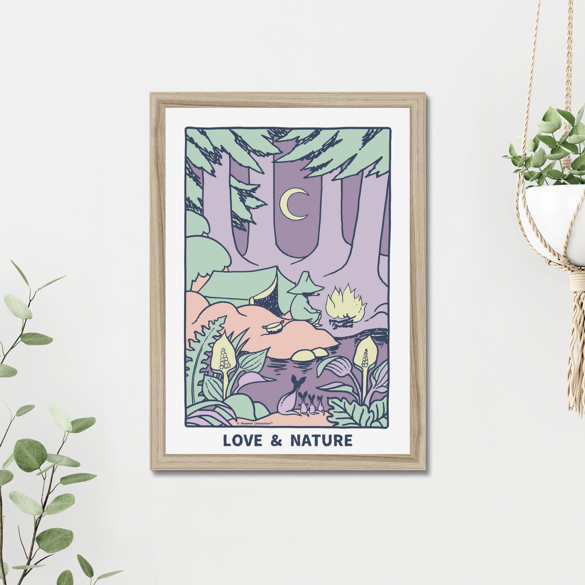 Snufkin Love & Nature Fine Art Framed Print