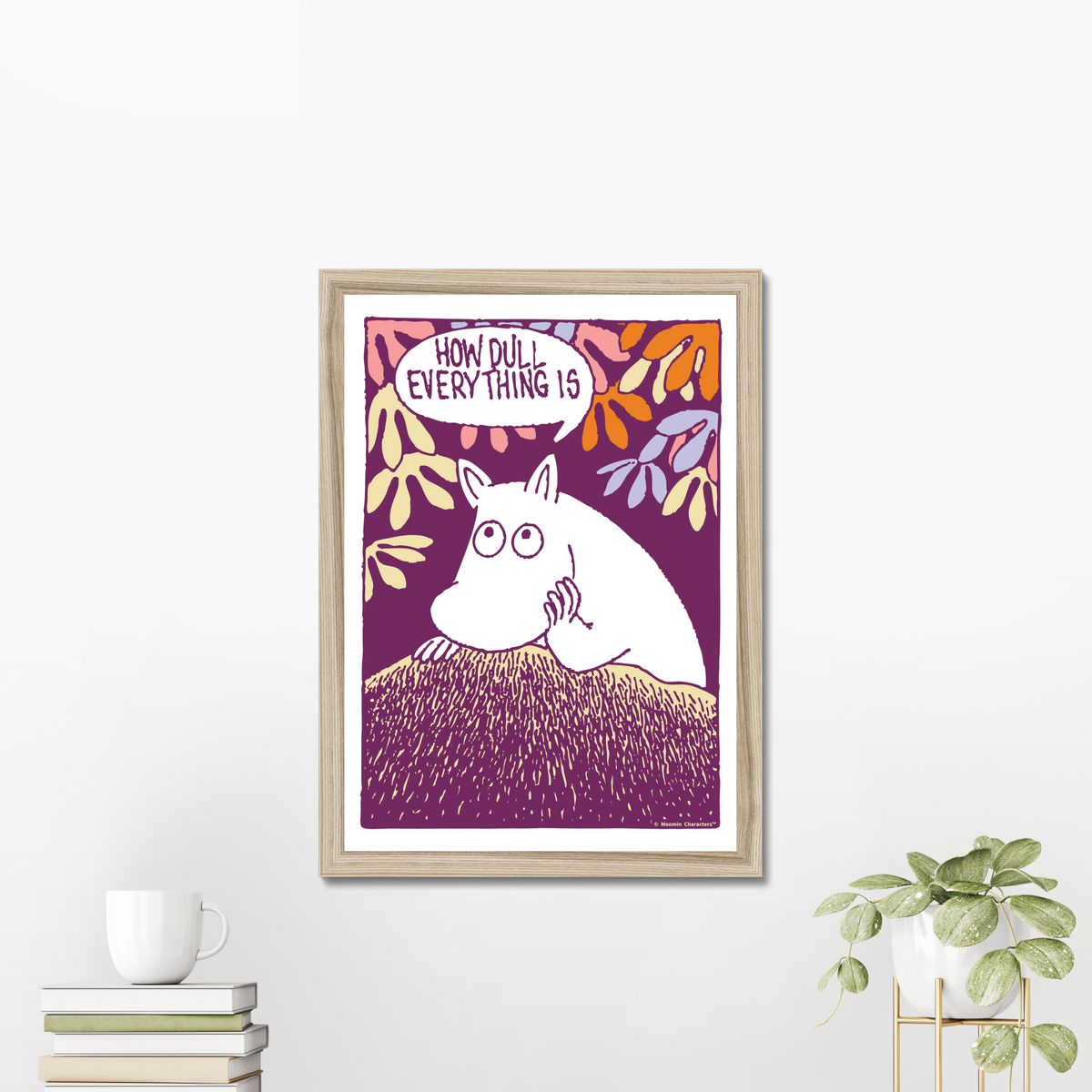 Moomintroll How Dull Everything Is Fine Art Framed Print