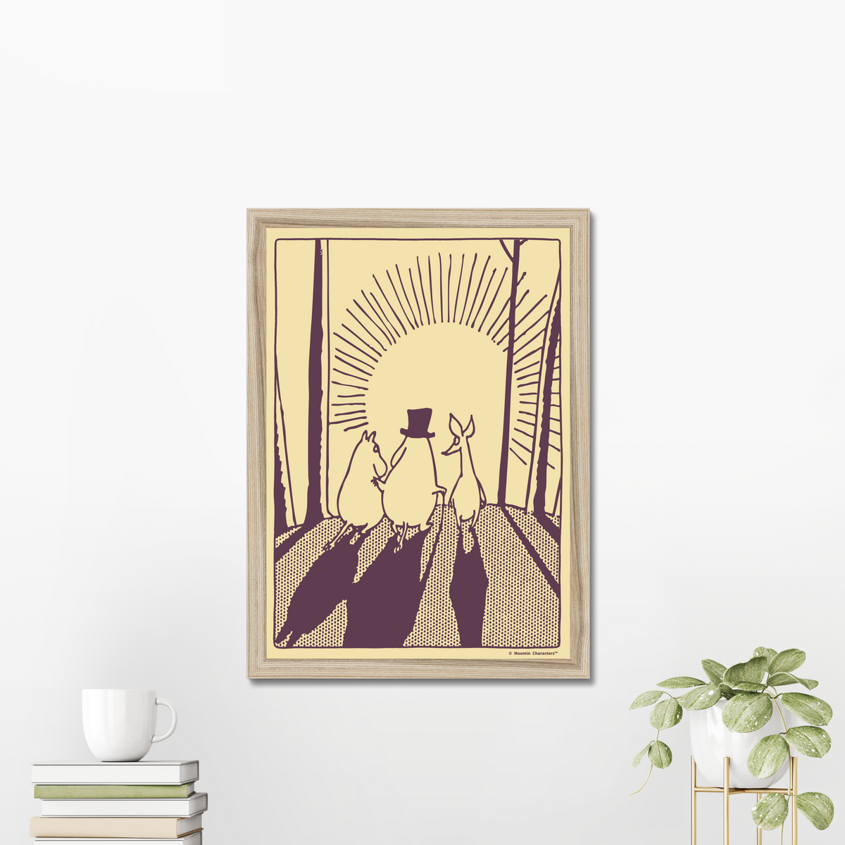 Moomin Sunrise Friends Fine Art Framed Print