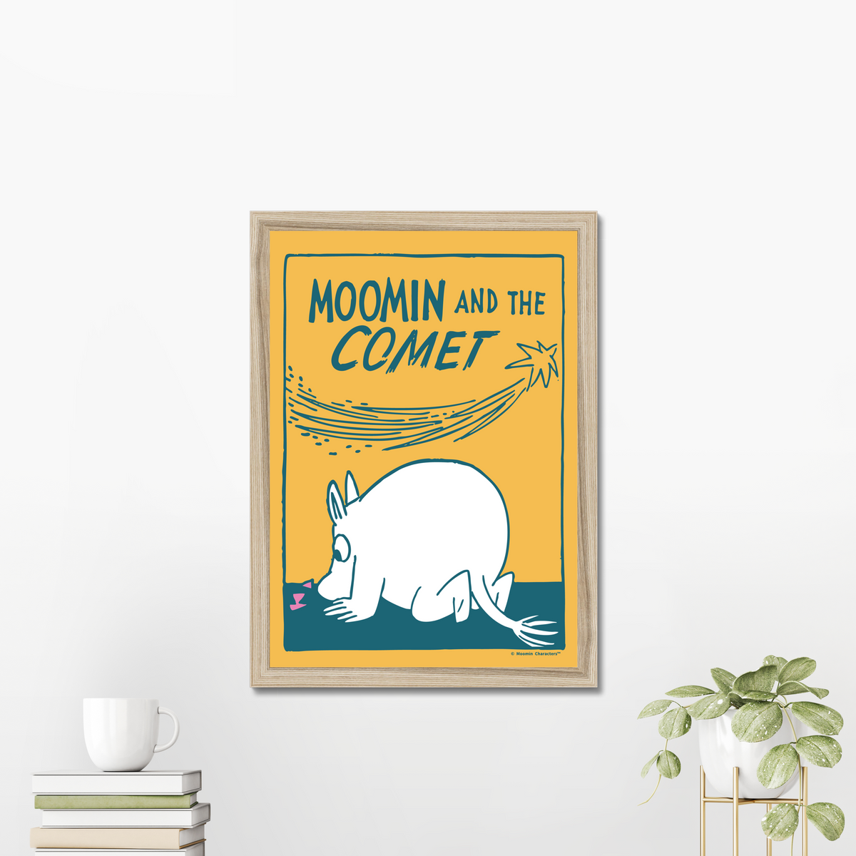 Moomin And The Comet Fine Art Framed Print
