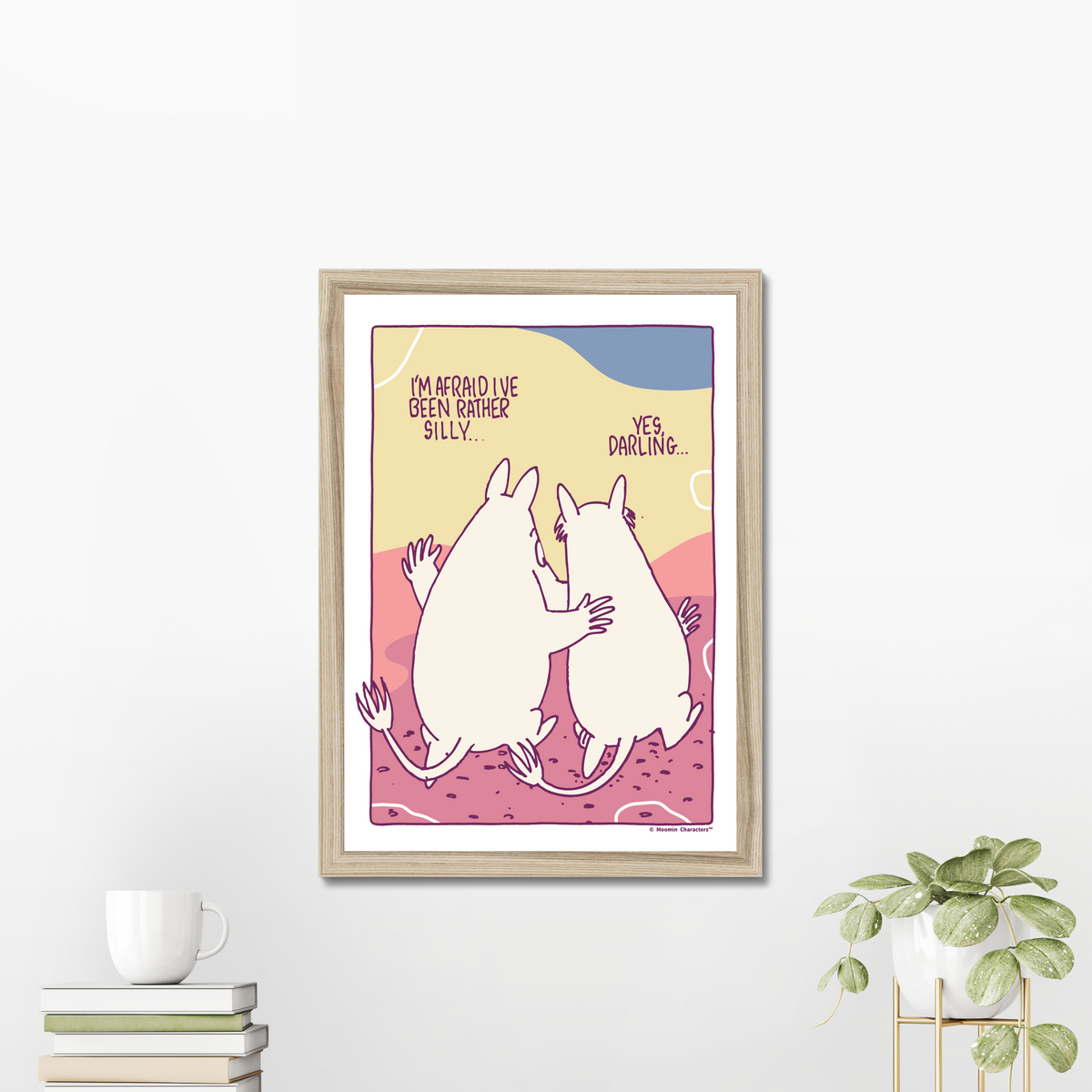 Moomintroll & Snorkmaiden Rather Silly Fine Art Framed Print