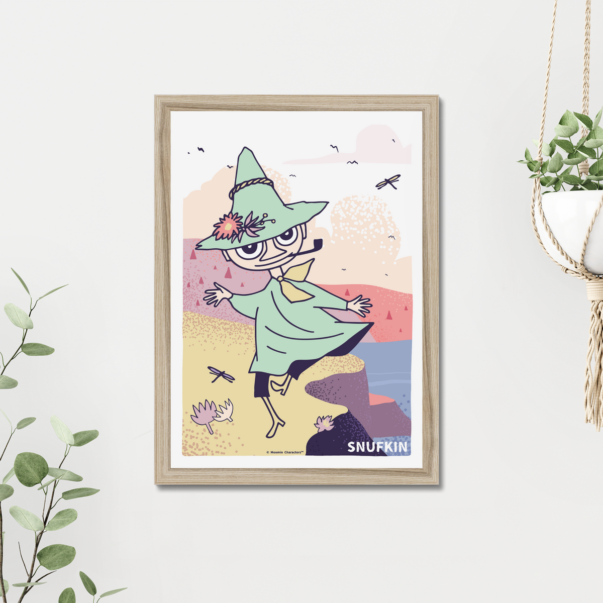 Snufkin Colourful Dance Fine Art Framed Print
