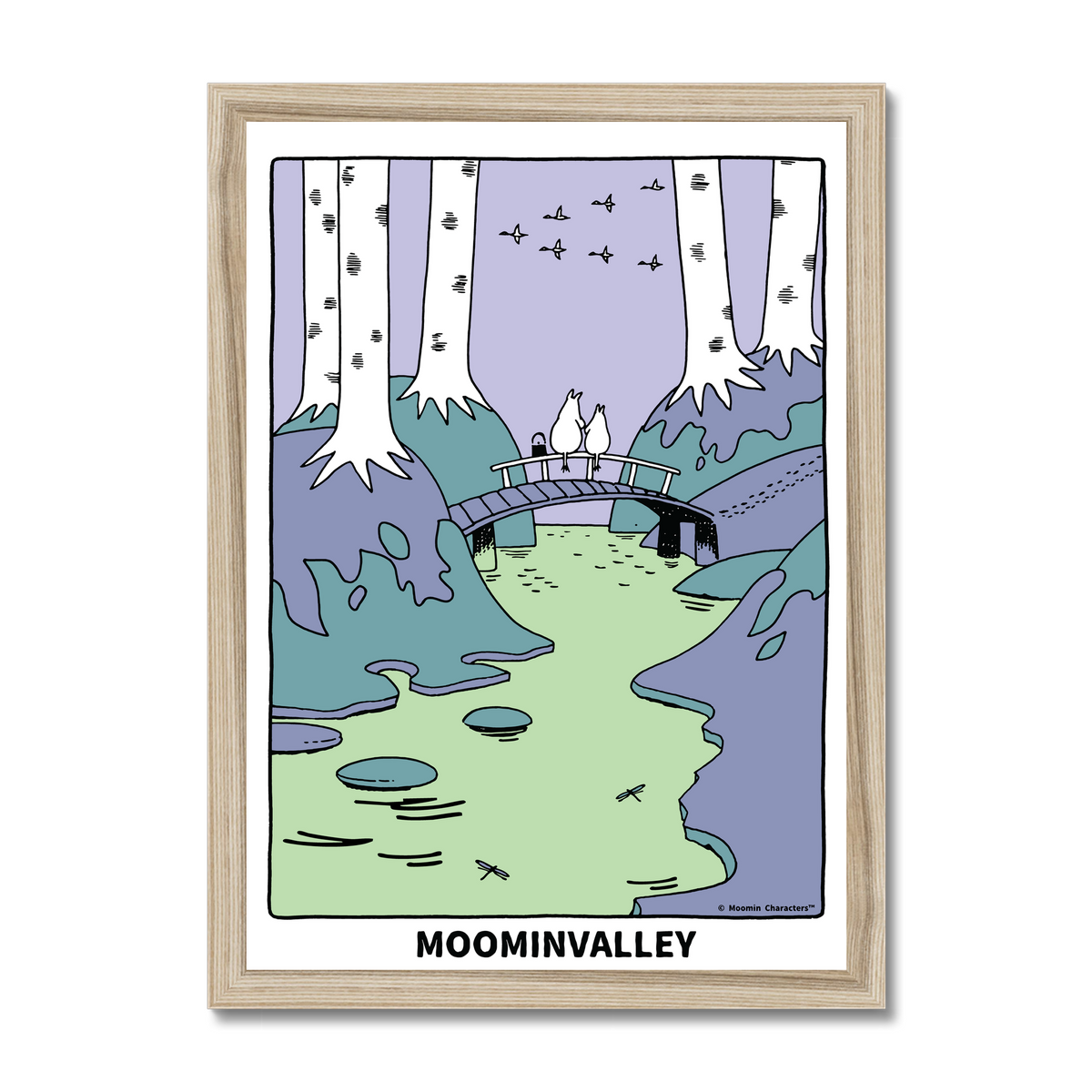 Moominvalley Scenic Bridge Fine Art Framed Print