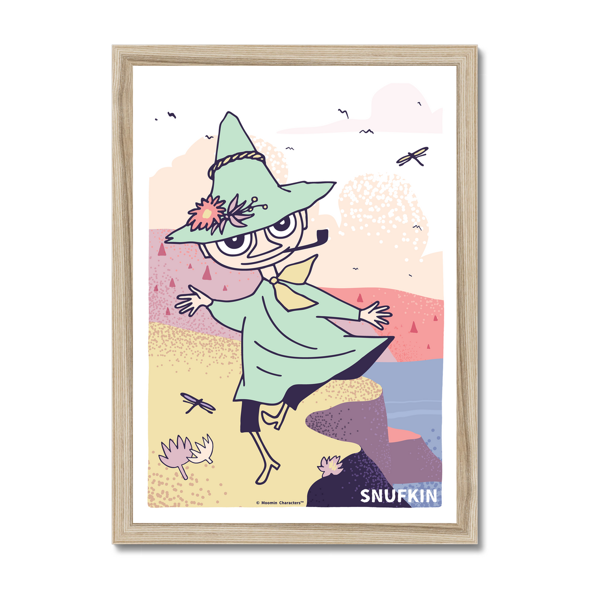 Snufkin Colourful Dance Fine Art Framed Print