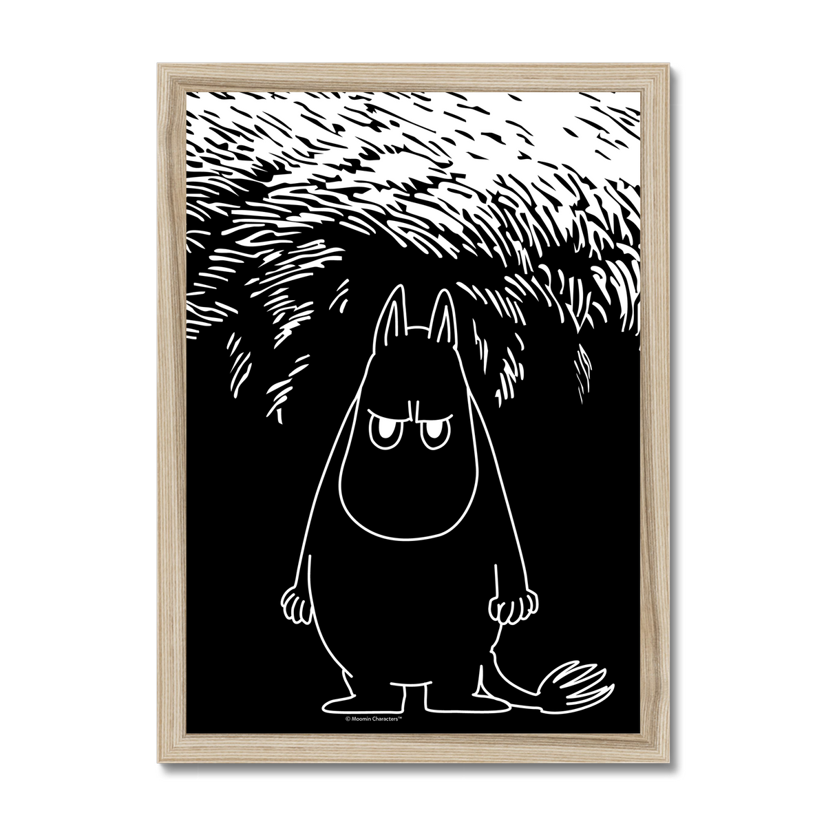 Angry Moomintroll Fine Art Framed Print