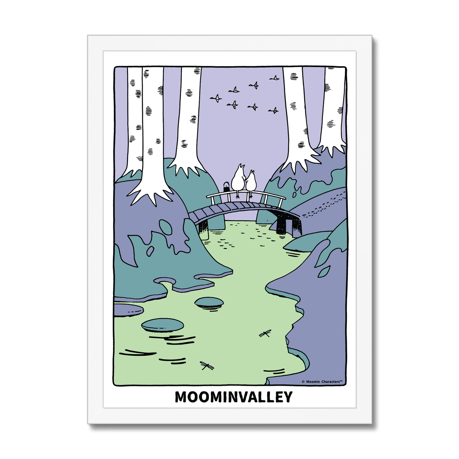 Moominvalley Scenic Bridge Fine Art Framed Print | Moomin Shop United States