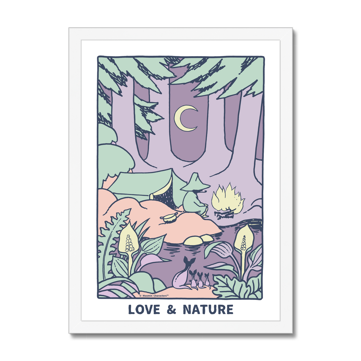 Snufkin Love & Nature Fine Art Framed Print