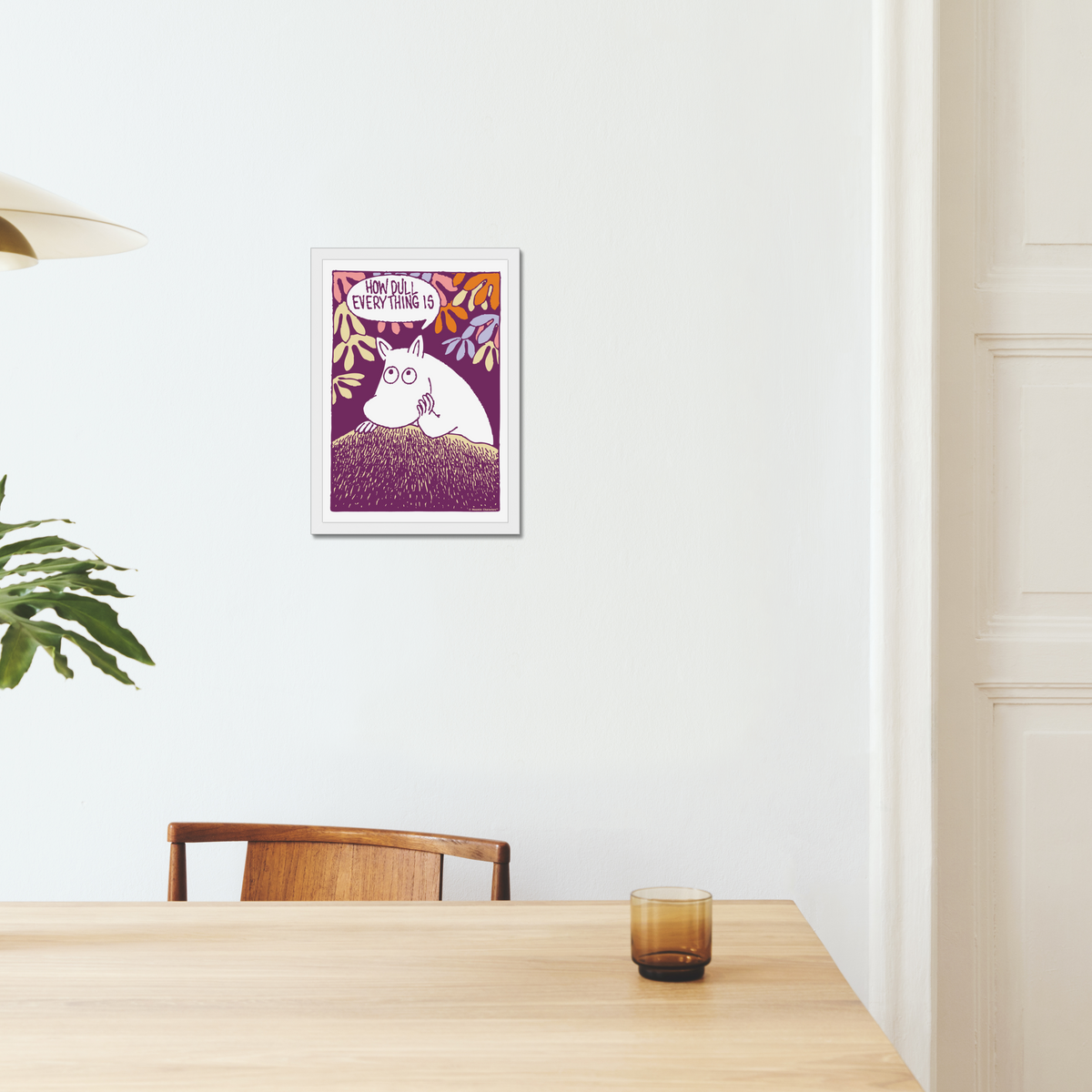 Moomintroll How Dull Everything Is Fine Art Framed Print