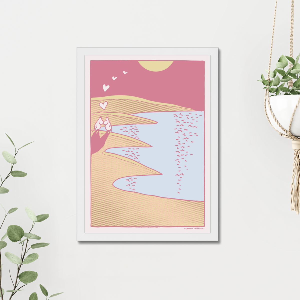 Moomin Love Sunset Fine Art Framed Print
