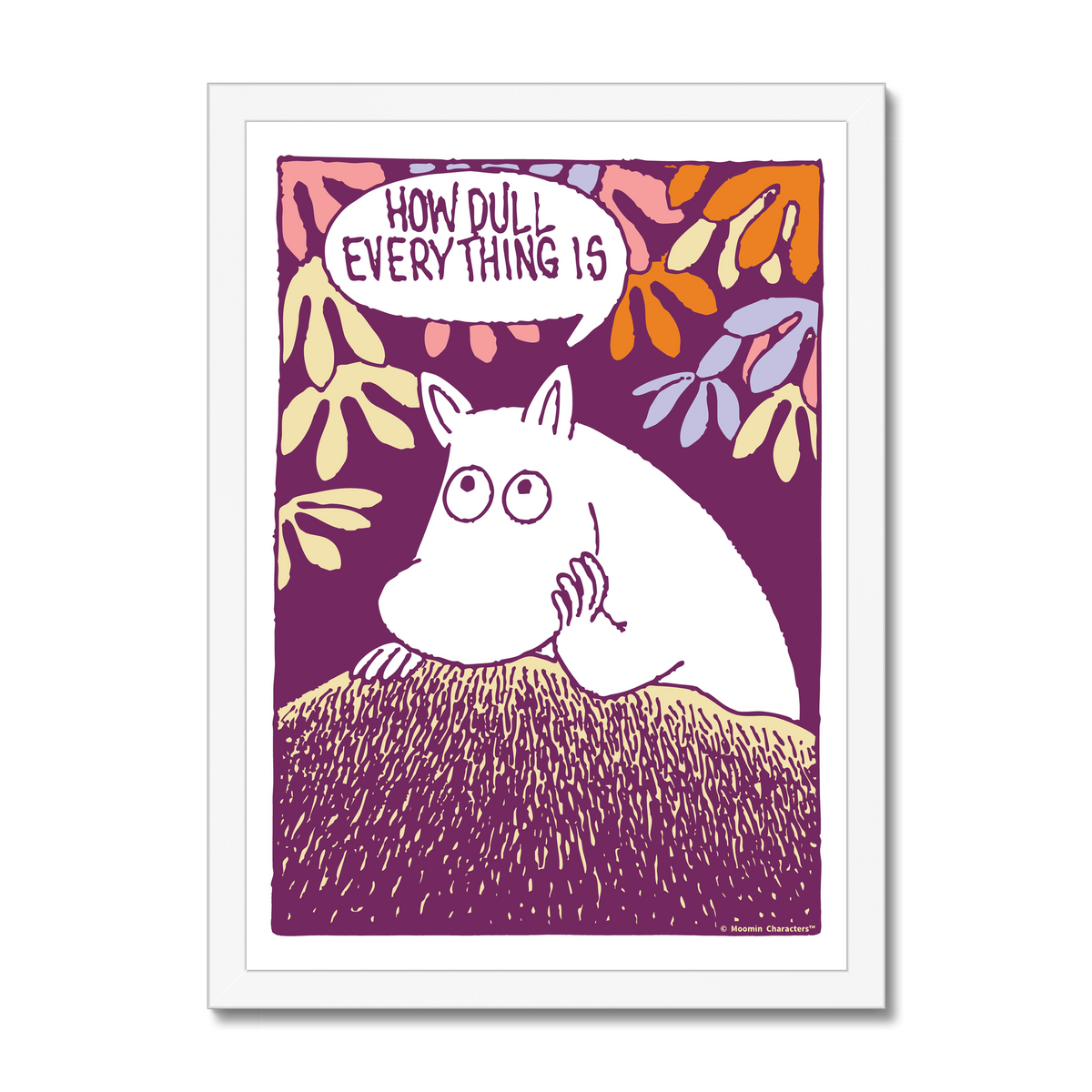 Moomintroll How Dull Everything Is Fine Art Framed Print