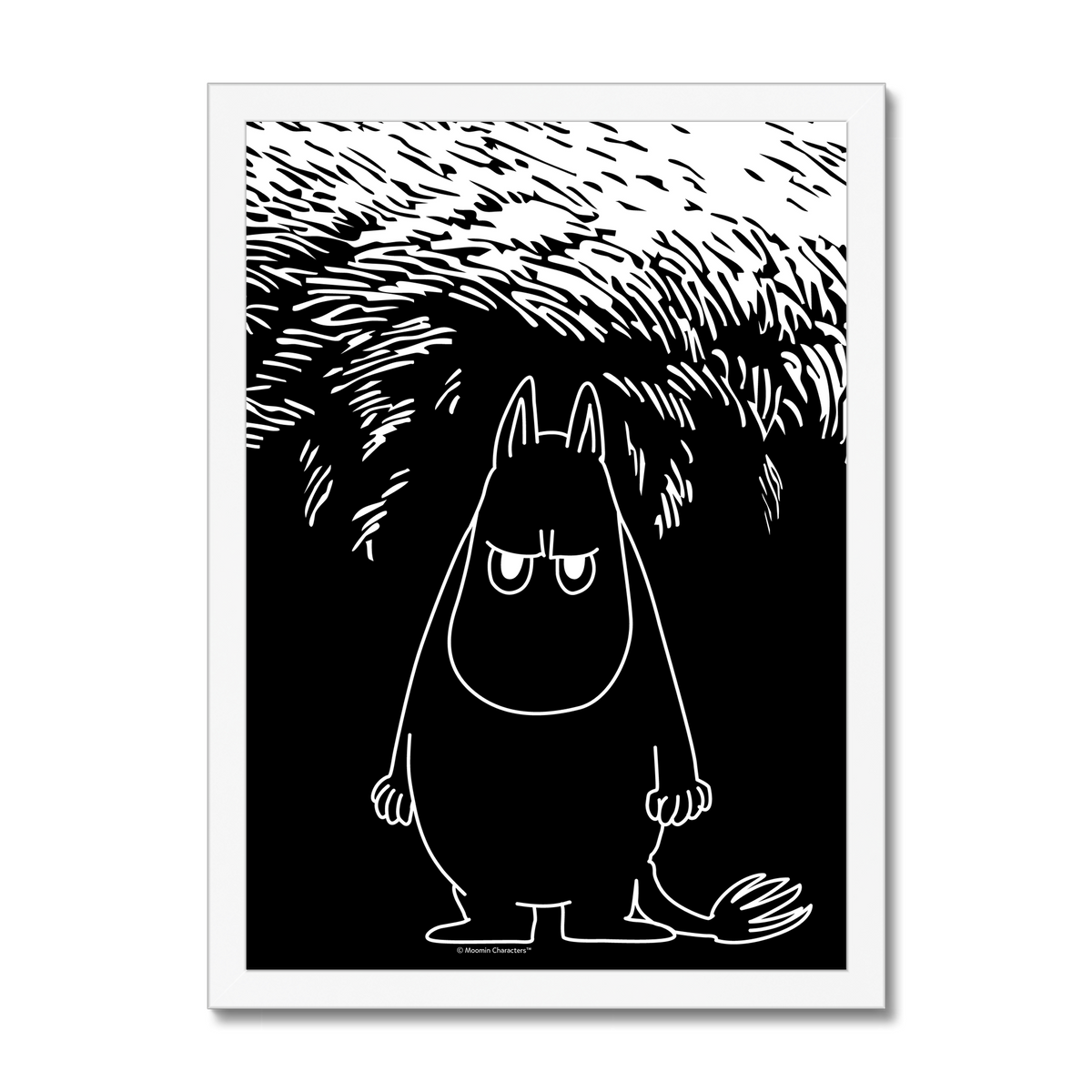 Angry Moomintroll Fine Art Framed Print