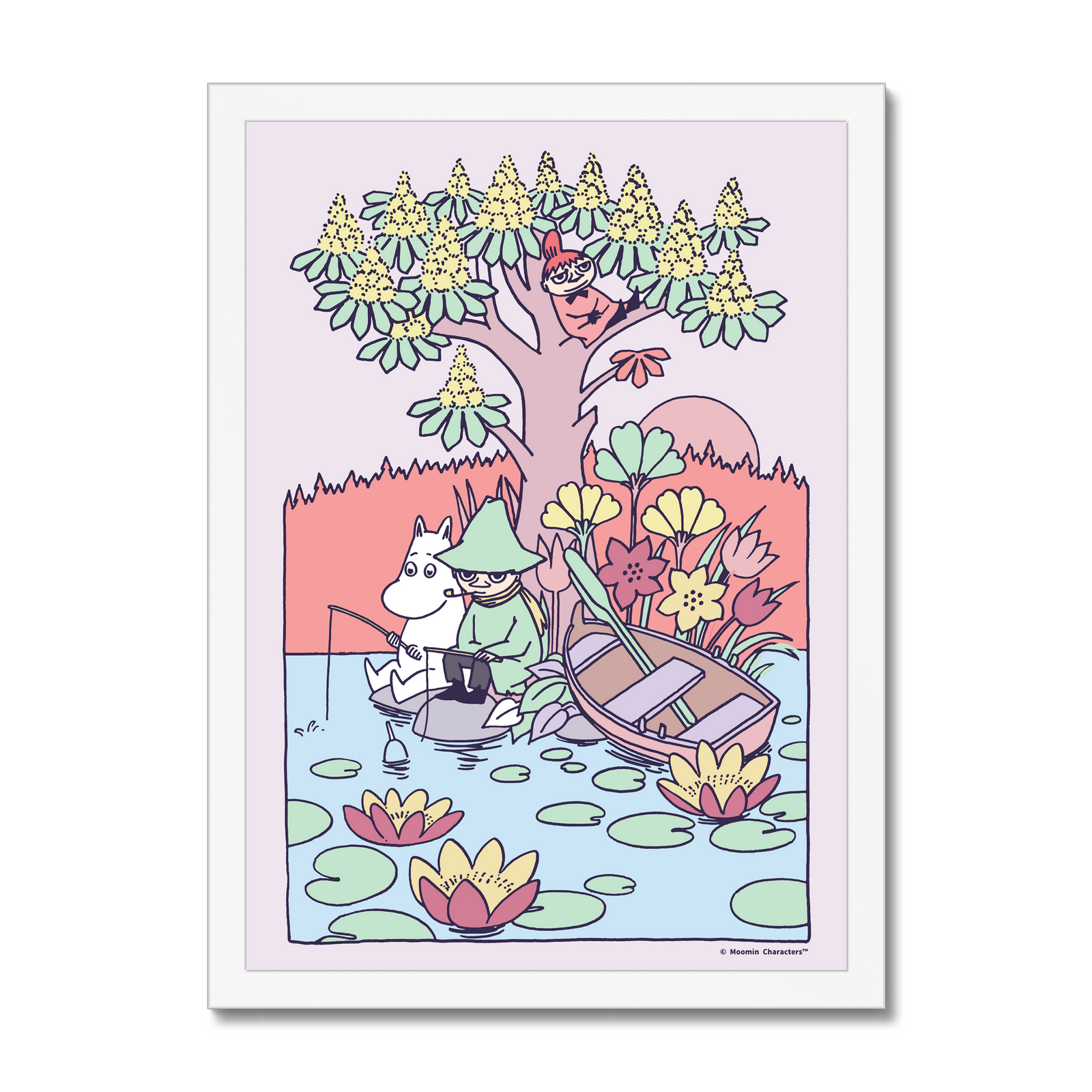 Snuffin & Moomintroll Fishing Fine Art Framed Print | Moomin Shop United States