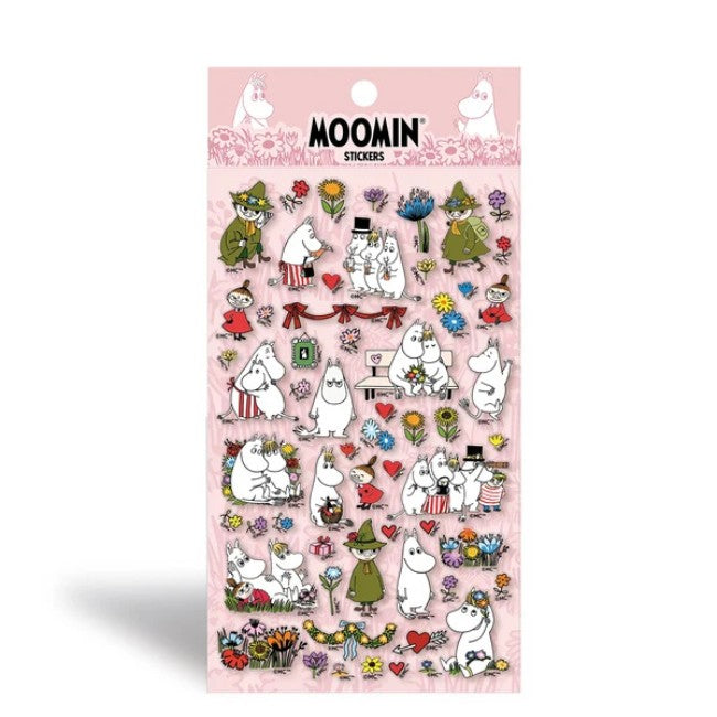 Moomin Journal Sticker Sheet - Characters Pink